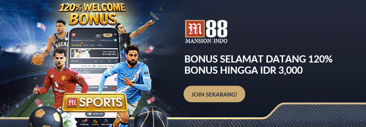 Animasi banner informasi tentang akses M88 dan link alternatif